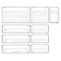 Sulfar 9pcs Bathroom Drawer Tray Dividers Plastic Vanity Organizers Storage Bins For Makeup Dresser Tray (4M+3L+1B+1XL) Transparent