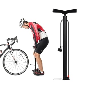 sulfar high pressure deluxestrong steel air pump for bicycle car ball motorcycle - inflatable air pump floor pumps