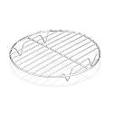 Sulfar Round Cooking Rack, Baking Cooling Steaming Grilling Rack Stainless Steel, Fits Air Fryer/Stockpot/Instant Pot/Pressure Cooker/Round Cake Pan, Oven & Dishwasher Safe
