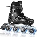 SULIFEEL Adjustable Light Up Kids Inline Skates Hard Shell Boys Girls 4-12