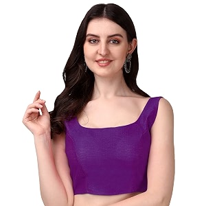 Sumaira Tex Womens Deep Neck Silk Sleeveless