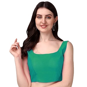 Sumaira Tex Womens Deep Neck Silk Sleeveless