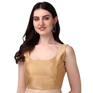 Sumaira Tex Womens Deep Neck Silk Sleeveless