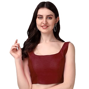 Sumaira Tex Womens Deep Neck Silk Sleeveless