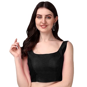 Sumaira Tex Womens Deep Neck Silk Sleeveless