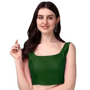 Sumaira Tex Womens Deep Neck Silk Sleeveless