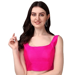 Sumaira Tex Womens Deep Neck Silk Sleeveless