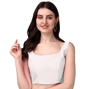 Sumaira Tex Womens Deep Neck Silk Sleeveless