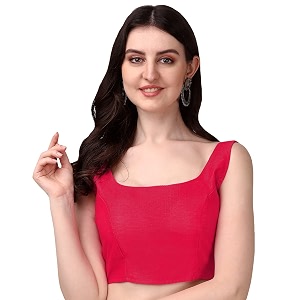 Sumaira Tex Womens Deep Neck Silk Sleeveless
