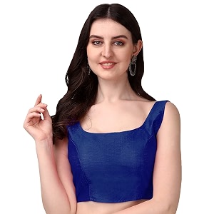 Sumaira Tex Womens Deep Neck Silk Sleeveless