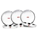 Sumeet 22 Gauge Stainless Steel Traditional Dinner Plate/Thali 28.5Cm (2Ltr) - set of 6pc