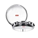 Sumeet 22 Gauge Stainless Steel Traditional Dinner Plate/Thali 28.5Cm (2Ltr) - set of 2pc