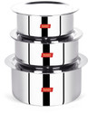 Sumeet CookSmart TriPly Steel-Aluminum-Steel TopeSet of 3Pcs