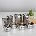 Sumeet Heavy Gauge Stainless Steel Square Bowl/Wati/Katori with Mirror Finish – 7cm &amp; 8cm Dia, Set of 12pc, 200ML &amp; 250ML Each, Silver