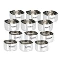Sumeet Heavy Gauge Stainless Steel Square Bowl/Wati/Katori with Mirror Finish – 6.5cm &amp; 7cm Dia, Set of 12pc, 150ML &amp; 200ML Each - Silver