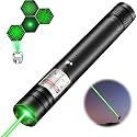 Laser Light Powerful High Power Long-Range Presentation Pointer Rechargeable 2000 Meters Flashlight for USB with Star Cap & Adjustable Focus for Hiking, Camping, Office Presentations & Parties