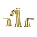 SUMERAIN 8 Inch 3 Hole Widespread Bathroom Faucet, Brushed Gold