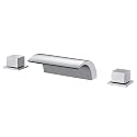 sumerain Deck Mount Tub Faucet, 2 Handle Waterfall Roman Tub Faucet, Chrome Finish