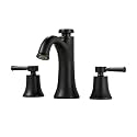 SUMERAIN Matte Black 8" Widespread Bathroom Sink Faucet 3 Hole 2 Handle