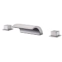 sumerain Roman Tub Faucets Brushed Nickel,Waterfall Spout for High Flow Rate,Include Valve and Trim Set