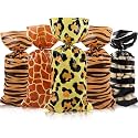 Sumind 120 Pcs Jungle Animal Treat Bags Giraffe Cheetah Zebra Wild Print