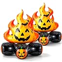 Sumind 2 Pcs Halloween Inflatable Campfire Props, Pumpkin Blow up Decor