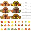 Sumind 24 Pcs I Am Thankful for Leaf Christian Crowns FALL Craft for Kids