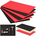 Sumind 3 Sets 18 x 36 Inch Tool Box Foam Organizers Liner Adjustable Inserts Foam Non Slip Liner Mat for Tool Box, Cabinet and Chest Drawers, Black Top and Red Bottom
