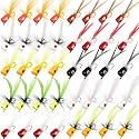Sumind 40 Pieces Fly Fishing Poppers Dry Flies Lures Assorted Colors