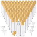 Sumind Essential Oil Roller Bottles, 250 Pcs Bulk, Clear with Wood Cap