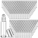 Sumind Essential Oil Roller Bottles, 250 Pcs Bulk, Clear with Silver Cap