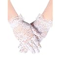 Sumind Girls White Lace Princess Gloves Short