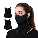 Ice Silk Sun Protection Face Mask for Women, Breathable Cooling Face Cover with Neck Coverage, Driving，Golf，Hiking