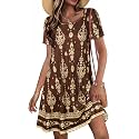 Summer Dresses for Women Casual Short Sleeve T Shirt Sundress with Pockets