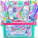 Summer Gift Mermaid Slime Kit for Girls, FunKidz Shimmer Slime Making Kit for Kids Age 8-12 DIY Soft Glitter Glossy Metallic Slime Toy
