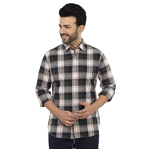 SUMMER LINE Mens 100 Cotton Checked Casual