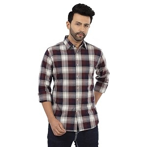 SUMMER LINE Mens 100 Cotton Checked Casual