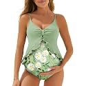 Summer Mae Maternity Swimsuit One Piece Ruffle Pregnancy Bathing Suit