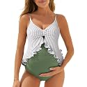 Summer Mae Maternity Swimsuit One Piece Ruffle Pregnancy Bathing Suit
