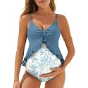 Summer Mae Maternity Swimsuit One Piece Ruffle Pregnancy Bathing Suit