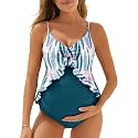 Summer Mae Maternity Swimsuit One Piece Ruffle Pregnancy Bathing Suit