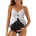 Summer Mae Maternity Swimsuit One Piece Ruffle Pregnancy Bathing Suit