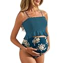 Summer Mae Maternity Swimsuit Ruffled Two Piece High Waist Bikini Swimwear