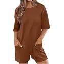 Summer Rompers for Women 2026 Spring Flowy Dressy Casual Petite Jumpsuits Beach Comfy Linen Athletic Overalls
