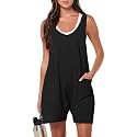 Summer Rompers for Women 2026 Spring Flowy Dressy Casual Jumpsuits Beach Comfy Linen Athletic Cotton Overalls