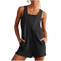 Summer Rompers for Women 2026 Spring Flowy Dressy Casual Boho Jumpsuits Beach Comfy Linen Athletic Overalls