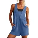 Summer Rompers for Women 2026 Spring Flowy Dressy Casual Boho Jumpsuits Beach Comfy Linen Athletic Overalls