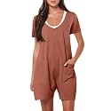 Summer Rompers for Women 2026 Spring Flowy Dressy Casual Jumpsuits Beach Comfy Linen Athletic Date Night Overalls