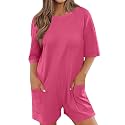 Summer Rompers for Women 2026 Spring Flowy Dressy Casual Petite Jumpsuits Beach Comfy Linen Athletic Overalls