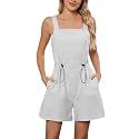 Summer Rompers for Women 2026 Spring Flowy Dressy Casual Tshirt Jumpsuits Beach Comfy Linen Athletic Overalls